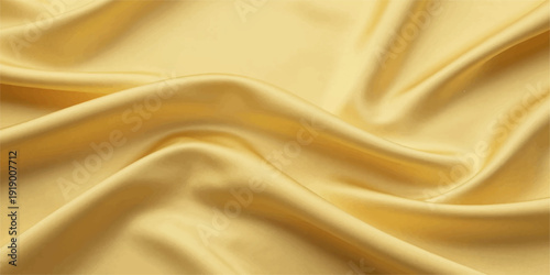 Golden Brown Satin Silk Background with Smooth Draped Waves, Soft Folds and Elegant Luxury Texture