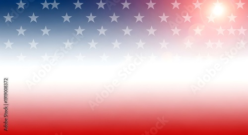 Patriotic USA flag background with stars and red white blue gradient for 4th of July and Independence Day