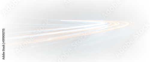 Schilderij op canvas Bright Fiber Optic Neon Waves with Speed Blur Overlay PNG