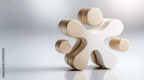 Abstract Wooden Figure on L...