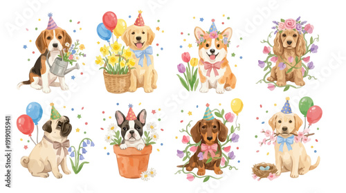 Photography Party spring dogs