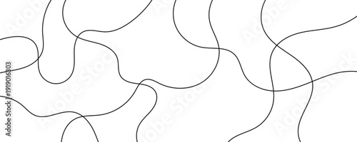 Abstract organic wavy black line seamless pattern. Minimal abstract seamless pattern with flowing organic wavy lines. Perfect for modern backgrounds, textiles, wallpapers, and branding designs. Eps10