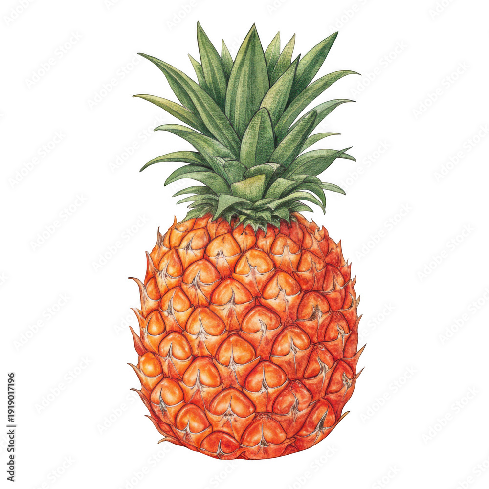 Fototapeta premium Pineapple illustration isolated on transparent background