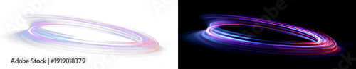 Fotografie Bright Energy Vortex with Dynamic Motion Trail Overlay PNG