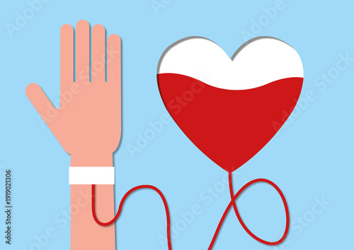 Blood transfusion, conceptual illustration
