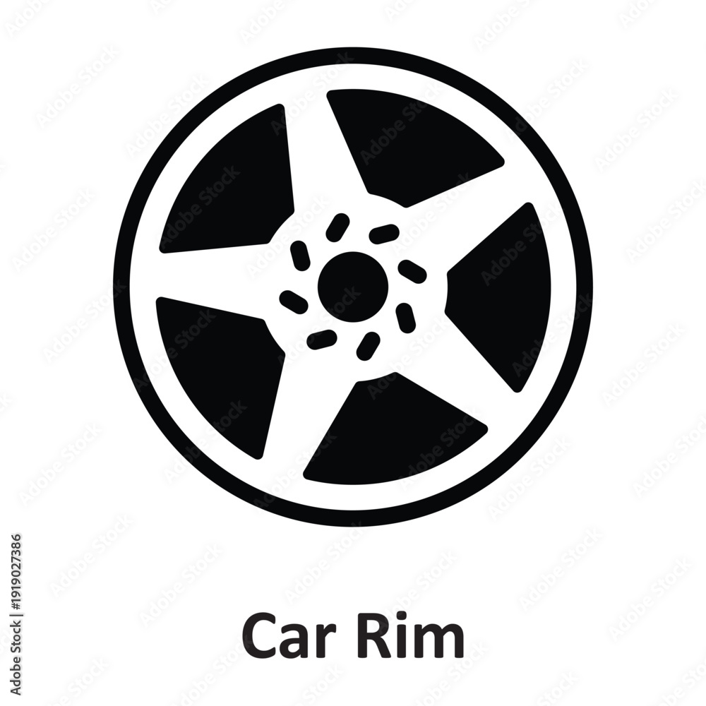 Obraz premium Car Rim Vector icon which can easily modify or edit