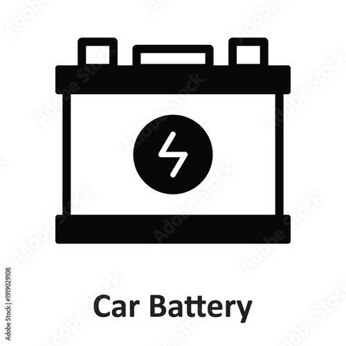 Car Battery Vector icon which can easily modify or edit