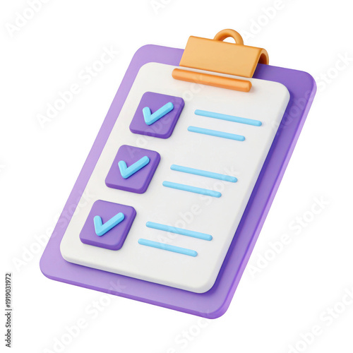 Clipboard isolated on transparent background