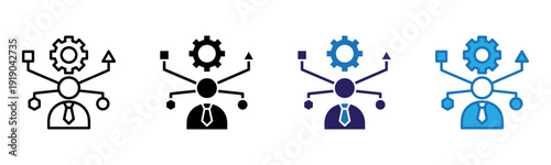 Adapt Icon Multi Style Vector Illustration