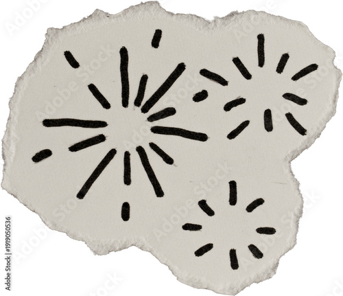 Wallpaper Mural Black And White Vintage Ripped Paper Fireworks Doodle Torontodigital.ca