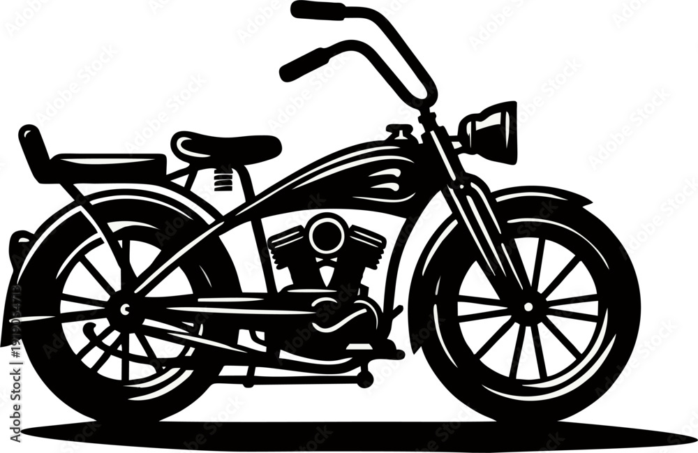 Fototapeta premium Vintage Custom Motorcycle Tat...