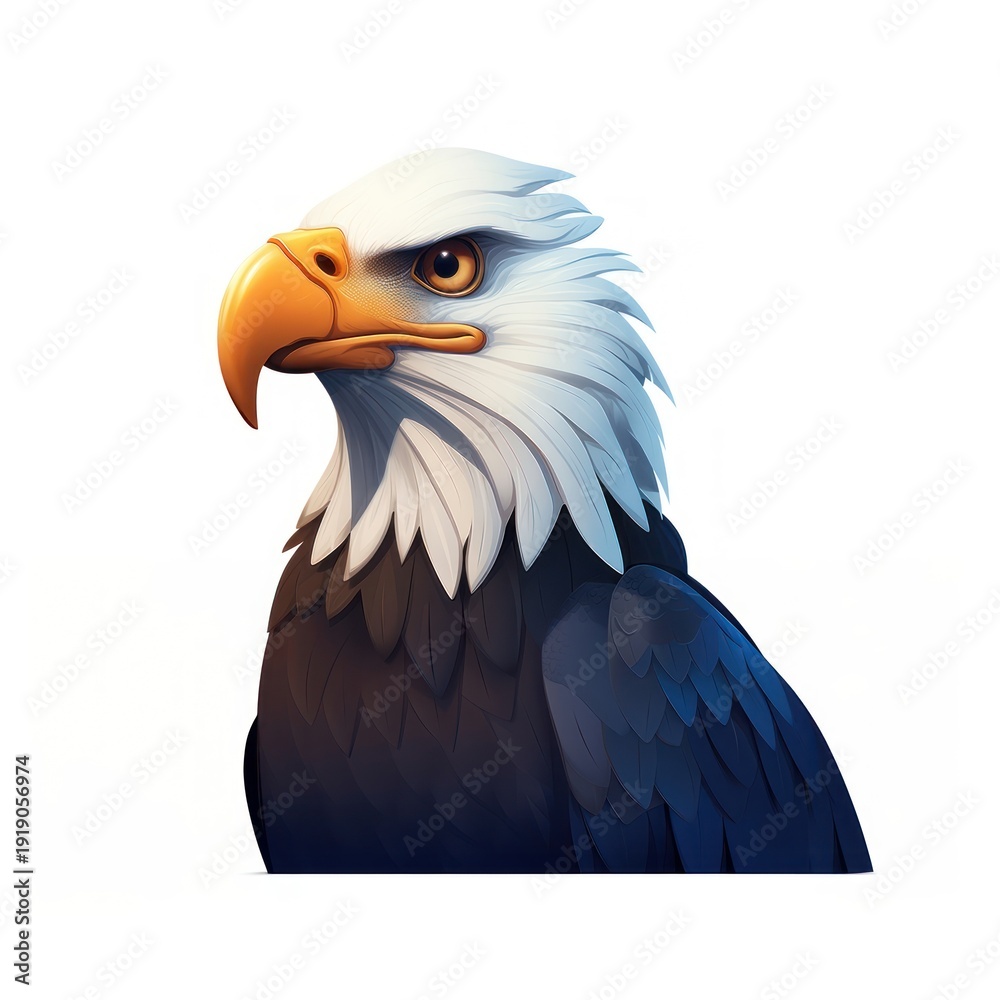 Fototapeta premium Cartoon animal eagle bird.