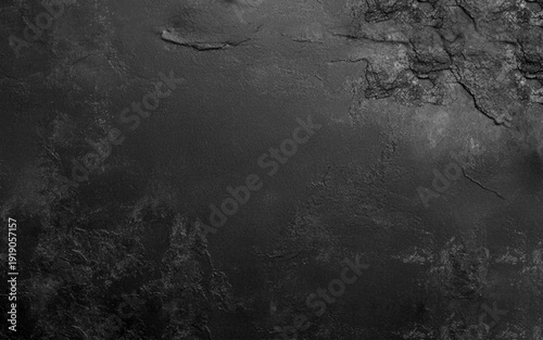 Scary Wall Black Stone Concrete Texture with scratches, the Color black a gloomy background with textured wall, floor or old grunge backdrop, vintage distressed grunge texture with grainy stains.
