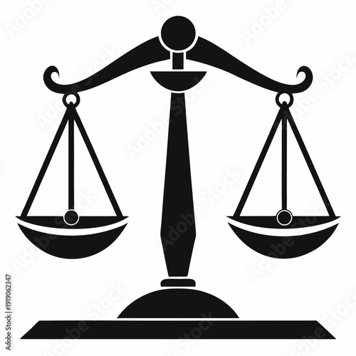 Scales of justice icon legal symbol law balance equilibrium fairness weight measurement judgment law court legal system