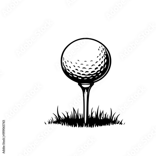 golf ball and tee