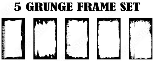 Old covers set isolated on white background. Vector realistic illustration of scratched rectangular paper frames with grungy grainy texture, worn cd record mockup with blank surface and uneven edges