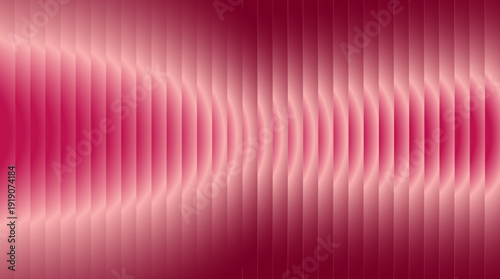 Red Pink Glowing abstract pink and purple ribbed glass texture background with diagonal neon light waves and vibrant gradient reflections for modern design, tech visuals, and digital art