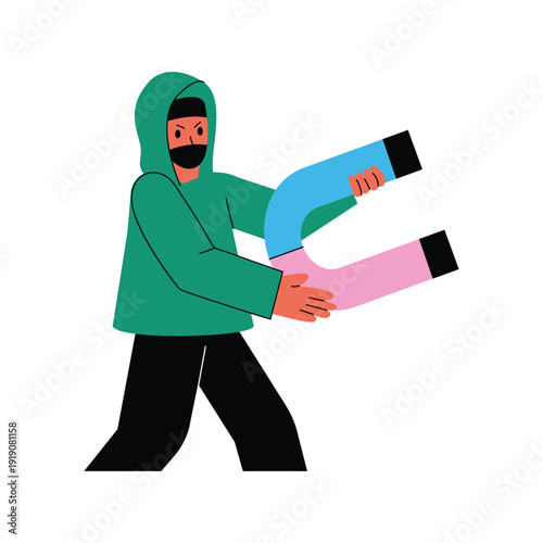 Hacker Stealing Data vector illustrations EPS file