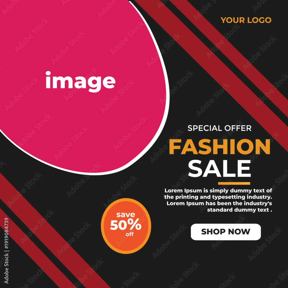 Obraz premium social media post template