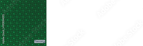 Seamless Green Islamic Geometric Pattern