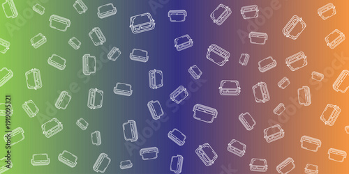 Scattered Ice Cubes on a Multicolored Gradient Background from a Top View