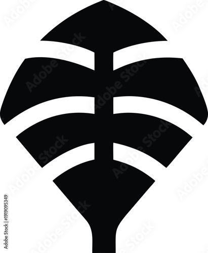 precambrian banded iron formation silhouette vecto illustration on transparent background