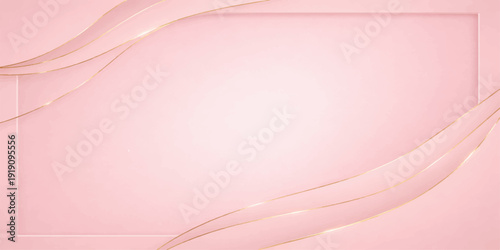 Pink abstract background with a frame and copy space featuring a floral rose pattern on vintage silk texture for a romantic Valentine wedding card or heart banner design