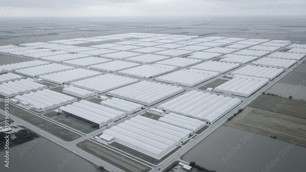 custom made wallpaper toronto digitalLarge industrial complex with numerous white warehouse buildings