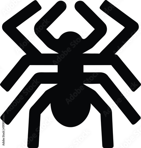 nazca line geoglyph spider silhouette vector illustration on transparent background
