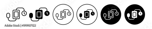 Blood Pressure Meter icon set in black filled and outlined style. suitable for UI designs