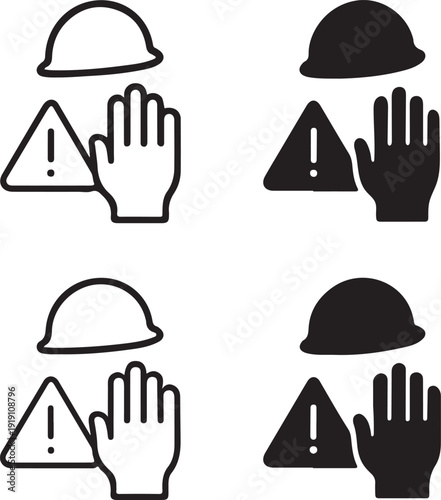 Isolated Work Accident Prevention Icon, Work Accident Prevention symbol banner design, Work Accident Prevention awareness campaign concept, workplace injury reduction vector