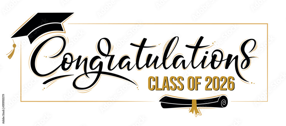 Φωτογραφία Congratulations Class of 2026 greeting sign