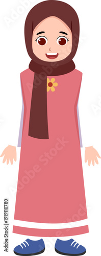 Hijab Girl Clipart Illustration