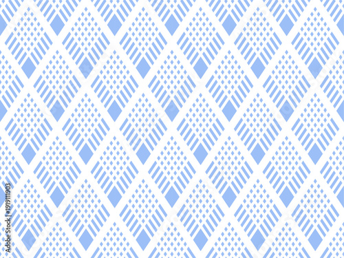 Seamless Geometric Diamonds Pattern. Light Blue Texture.