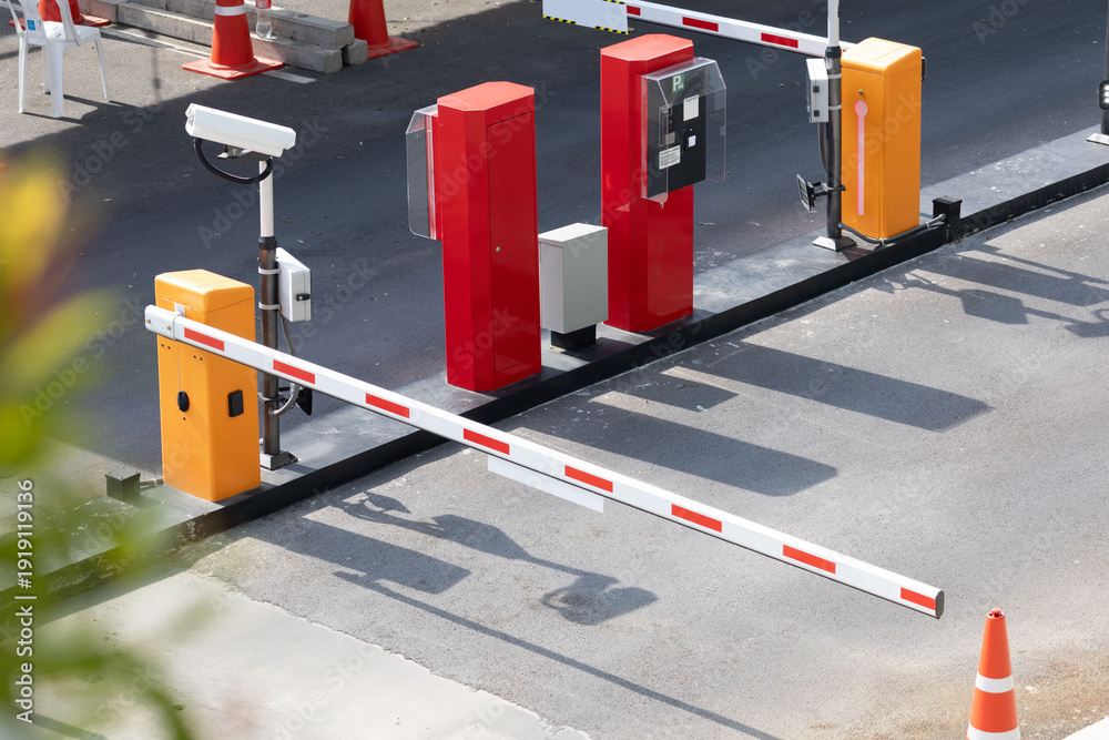 Fotografie car park barrier, automatic entry system