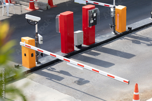 Fotografie car park barrier, automatic entry system
