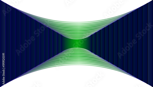 A 3D render of an empty architectural corridor design featuring a stairway to the light and an open door entrance within a modern business office hall