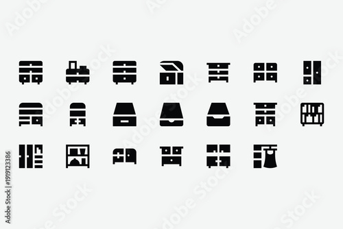 Home Storage Icons Set