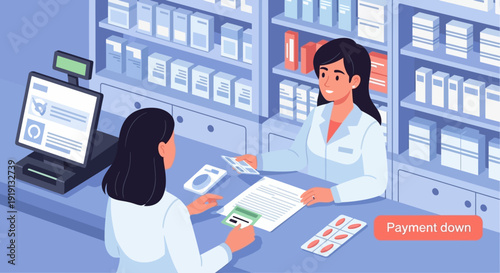 Pharmacist Discussing Medication with Customer.