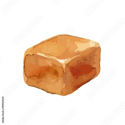 Watercolor style caramel illustration／キャラメル