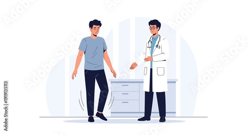 Doctor Consulting Patient for Medical Treatment in Clinic