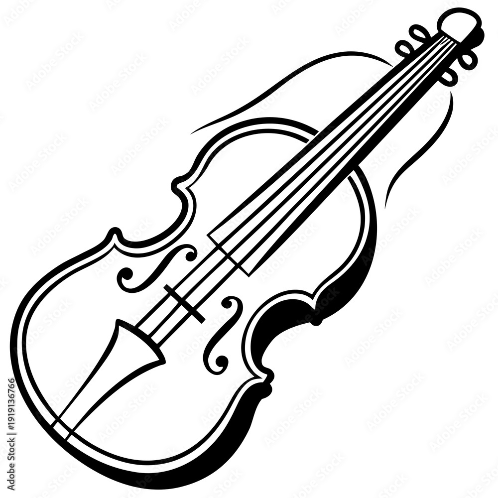 Obraz premium violin vector illustration