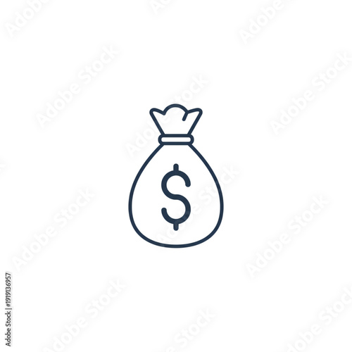 Money bag with dollar sign icon