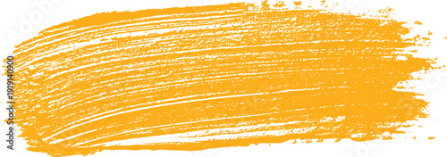 Orange paint brush stroke vector illustration grunge texture abstract background element