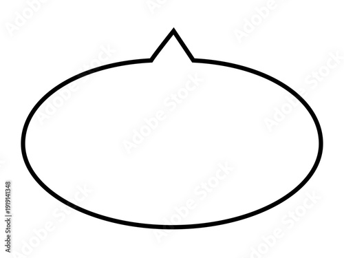 Simple outline speech bubble set, vector black line frame sticker, flat message box, blank chat box element, frame border, banner