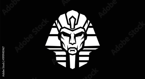 Egyptian pharaoh head silhouette design