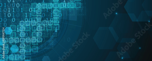 Ukrainian moderm technology background for science and business theme