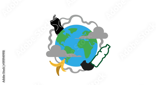 Earth with Pollution Issues.