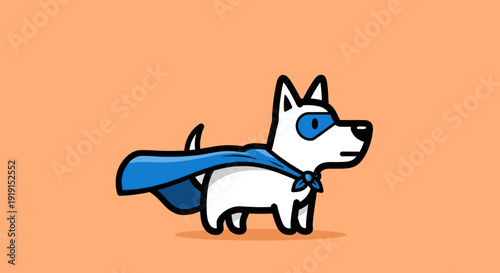 Superhero dog cartoon character