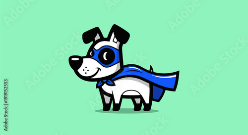 Superhero dog cartoon character